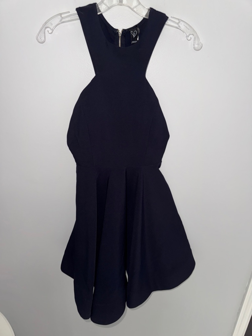Windsor Black Cutout Fit-and-Flare Mini Dress
